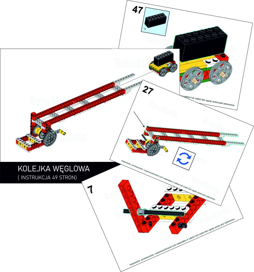 Instrukcja kolejka węglowa LEGO ® Education Maszyny Proste (nr 9689), robotyka