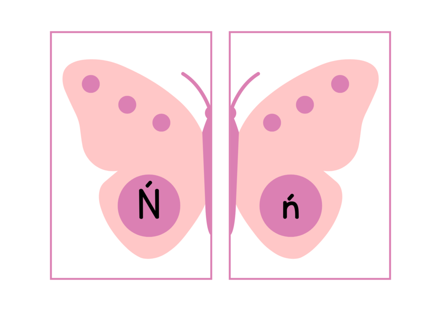 Motylkowy alfabet- nauka liter dużych i małych