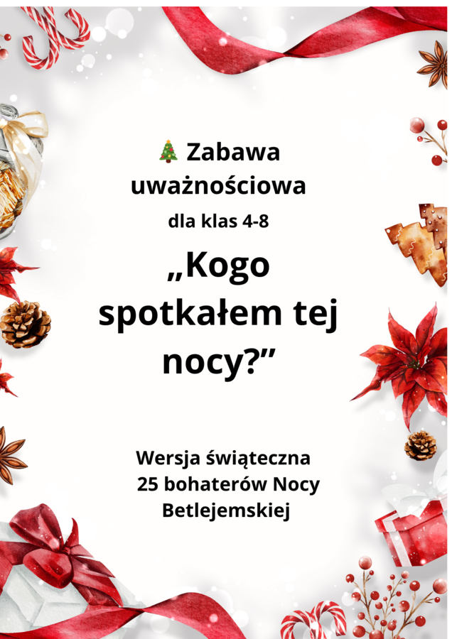 Kogo spotkałem Tej Nocy? - gra świąteczna dla klas 4-8
