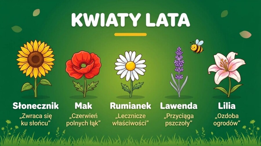 Lato – gazetka szkolna i zestaw 20 plansz edukacyjnych do druku