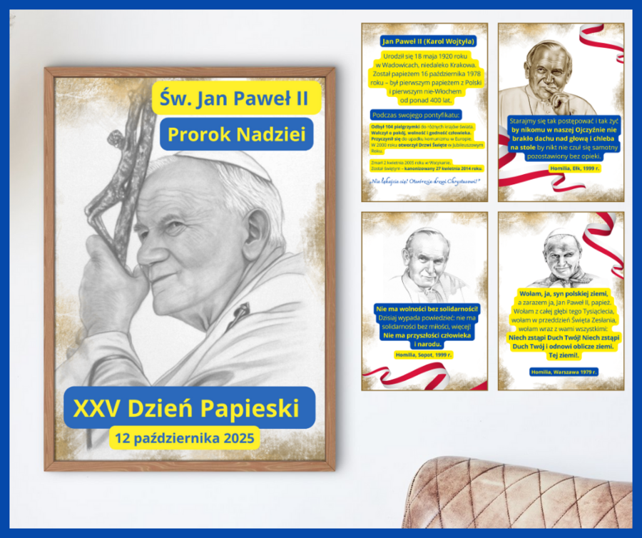 Jan Paweł II – Prorok Nadziei - materiały na gazetkę z girlandą