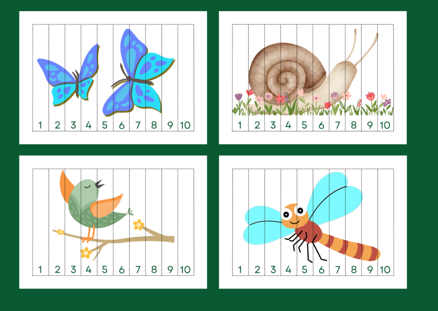 WIOSNA – puzzle – układanka- układanki – biblioteka – świetlica – przedszkole – 12 wersji