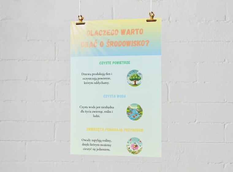 Plakaty edukacyjne. Co to jest ekologia? Ekosystemy. Co możemy zrobić dla środowiska?