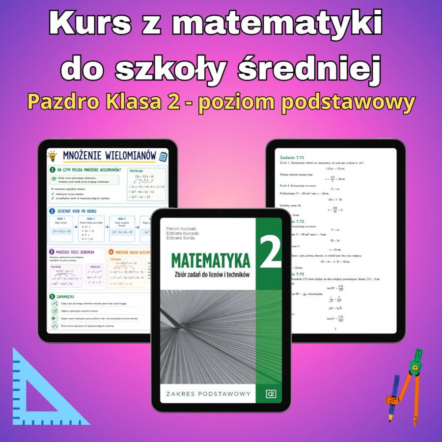 Kurs online z matematyki do szkoły średniej - Pazdro 2P