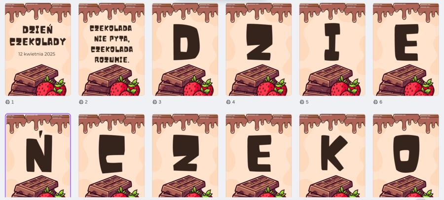 Dzień Czekolady - girlanda i plakat