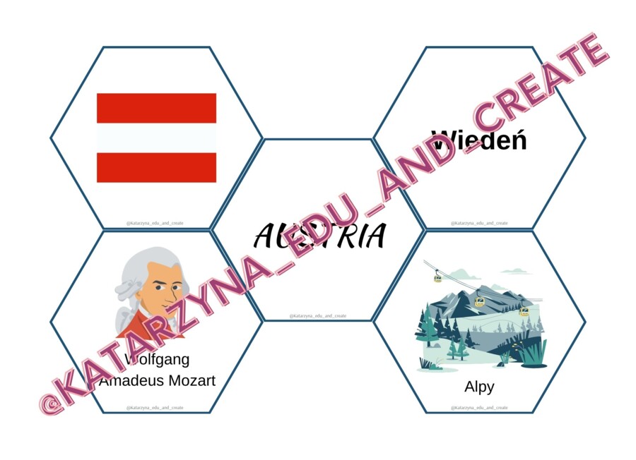 PUZZLE-HEKSY państwa Unii Europejskiej