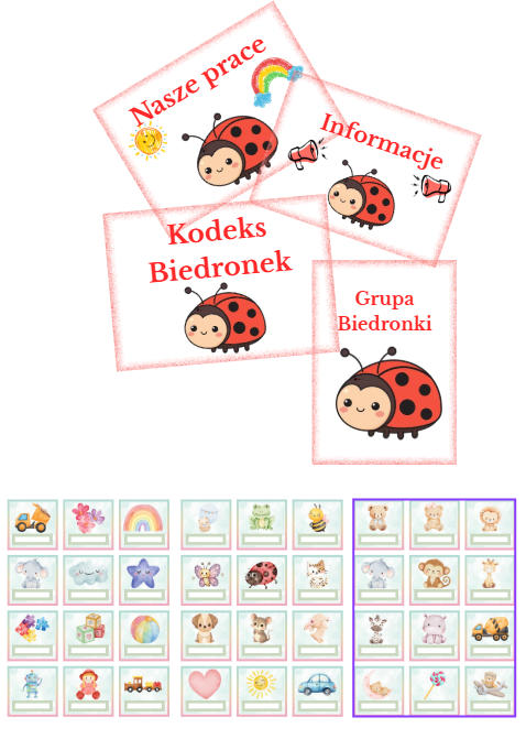 Pakiet "Grupa Biedronki" + zestaw znaczków