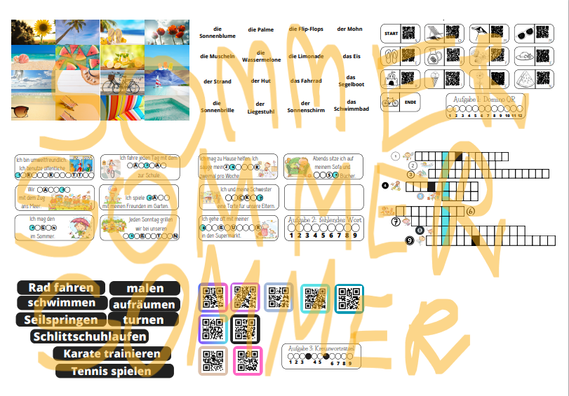 Letnie stacje zadaniowe z języka niemieckiego