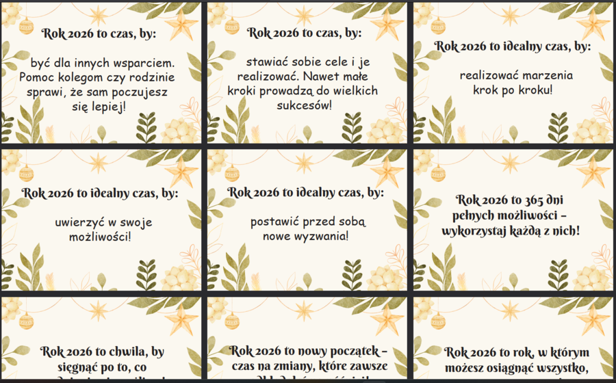 Hasła motywujące na Nowy Rok 2026