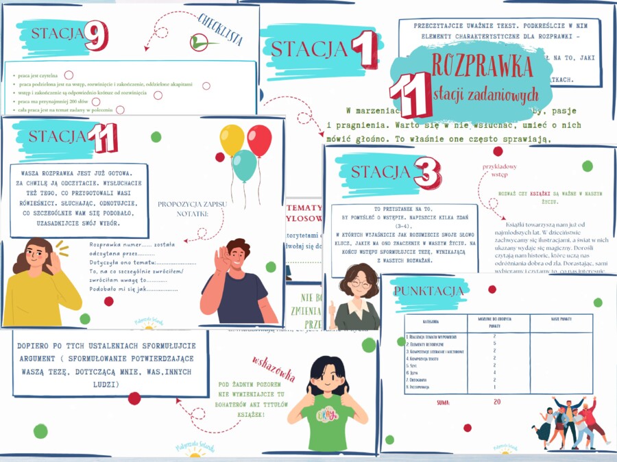 Rozprawka- stacje zadaniowe