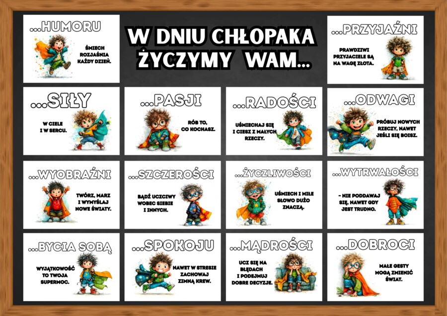 W DNIU CHŁOPAKA ŻYCZYMY WAM... - gazetka edukacyjna