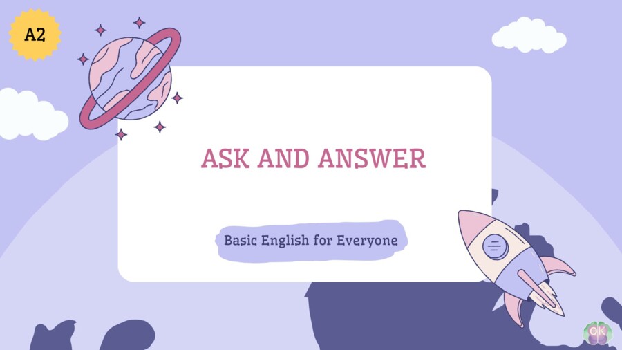 💬 Ask and Answer – Basic English for Everyone angielski A2, speaking, konwersacje, pytania po angielsku, ask and answer, mówienie, ESL, EFL, komunikacja, warm-up, lekcje angielskiego, karty konwersacyjne, conversation cards, szkoła podstawowa, liceum, En