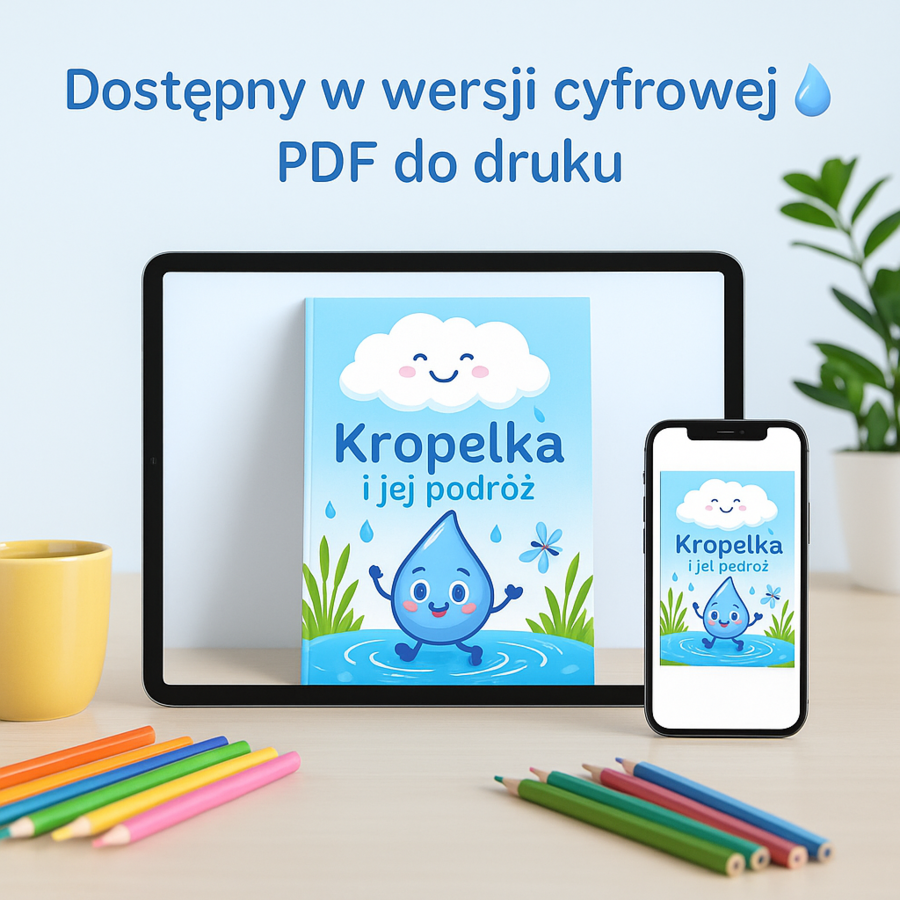 Książeczka dla dzieci „Przygody Kropelki Deszczu”