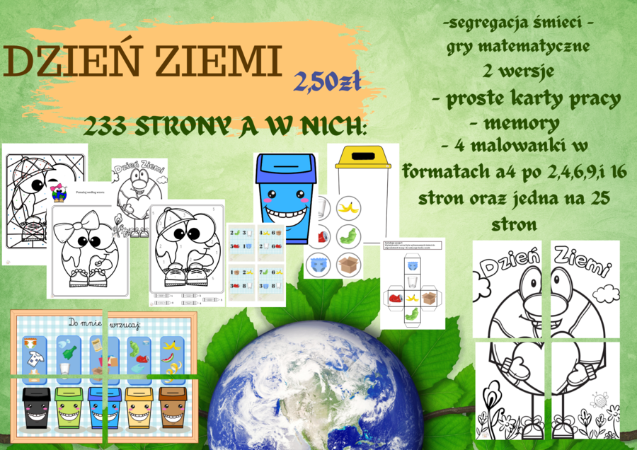 Dzień Ziemi, malowanka XXL