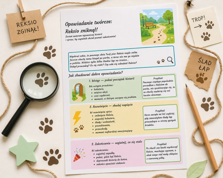 Opowiadanie twórcze: Reksio zniknął