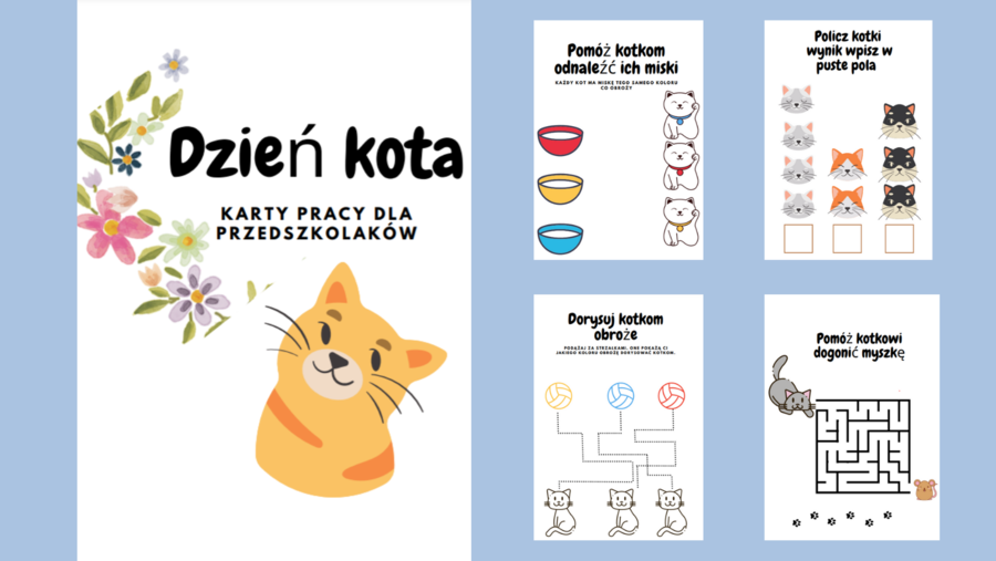 Dzień kota - karty pracy