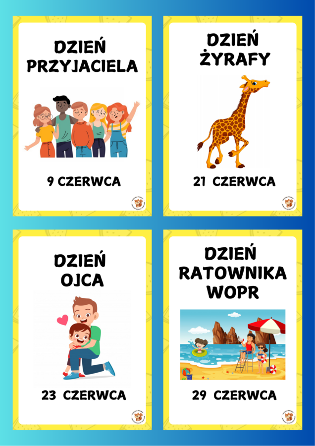 CZERWIEC- KALENDARZ ŚWIĄT NIETYPOWYCH