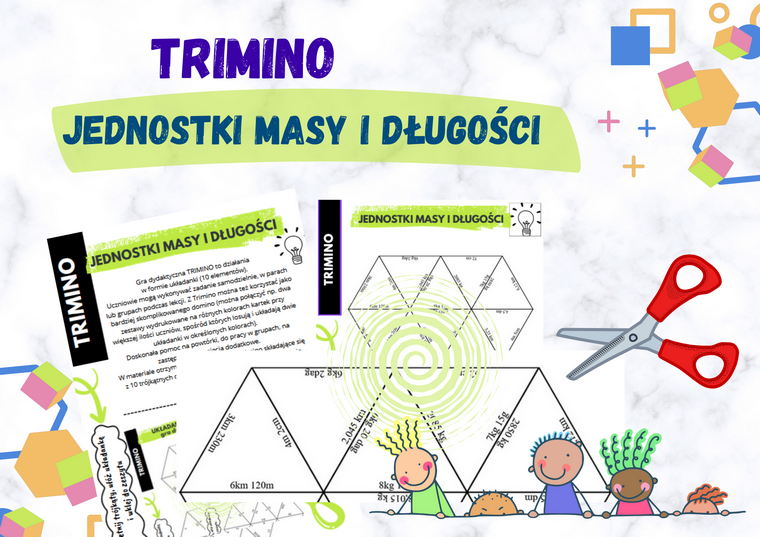 Jednostki masy i długości – układanka trimino