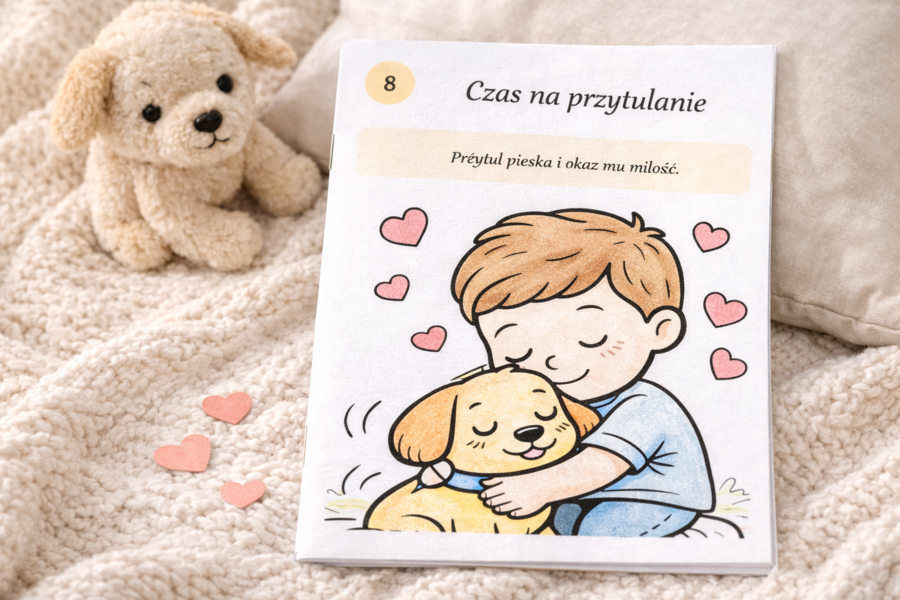 Kolorowanka: dzień z życia psa