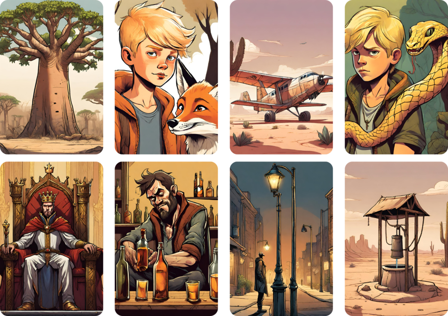 Karty lekturowe dla klas 7-8 (grafika koncepcyjna)