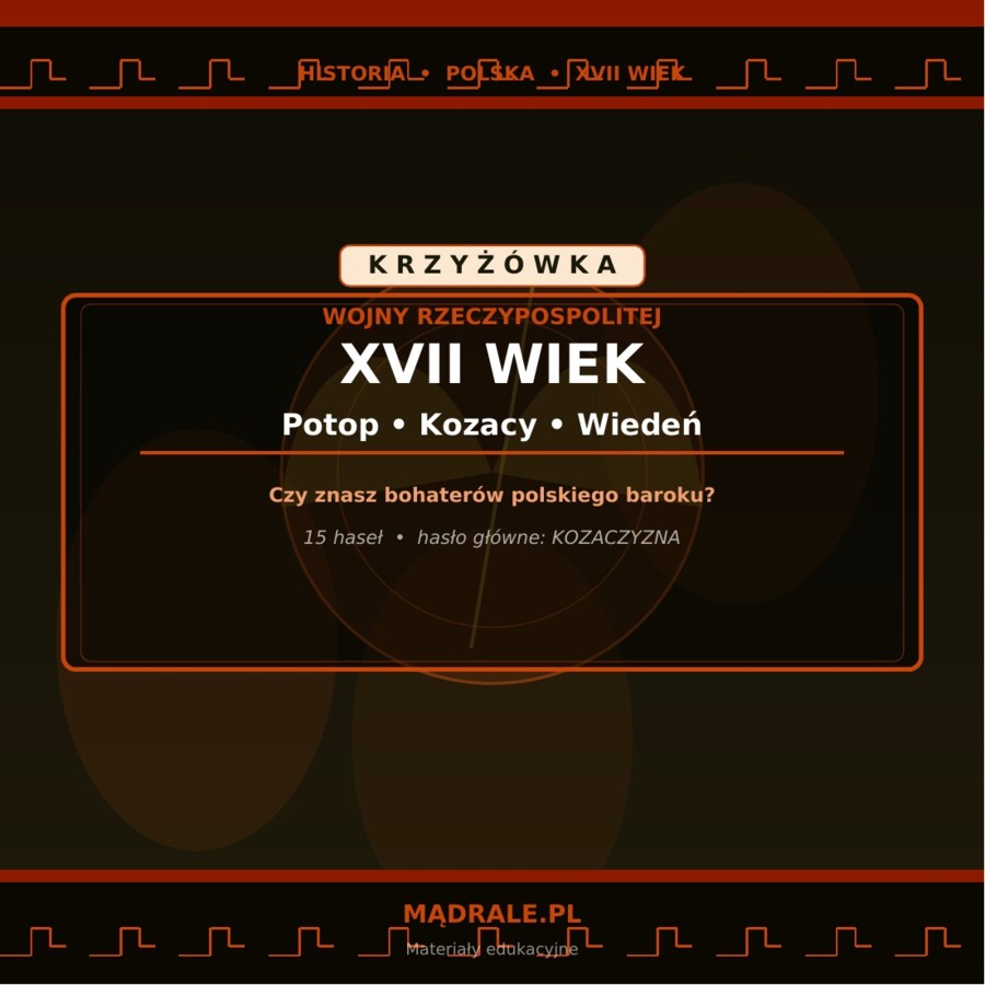 Karta pracy „Wojny Rzeczypospolitej” + klucz odpowiedzi