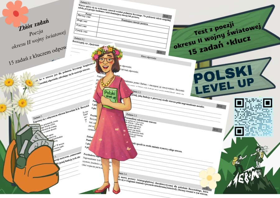 Test 15 zadań z poezji II wojny światowej_Polski Level Up