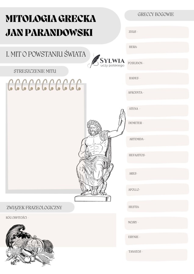 📒Notatnik maturalny mitologia grecka