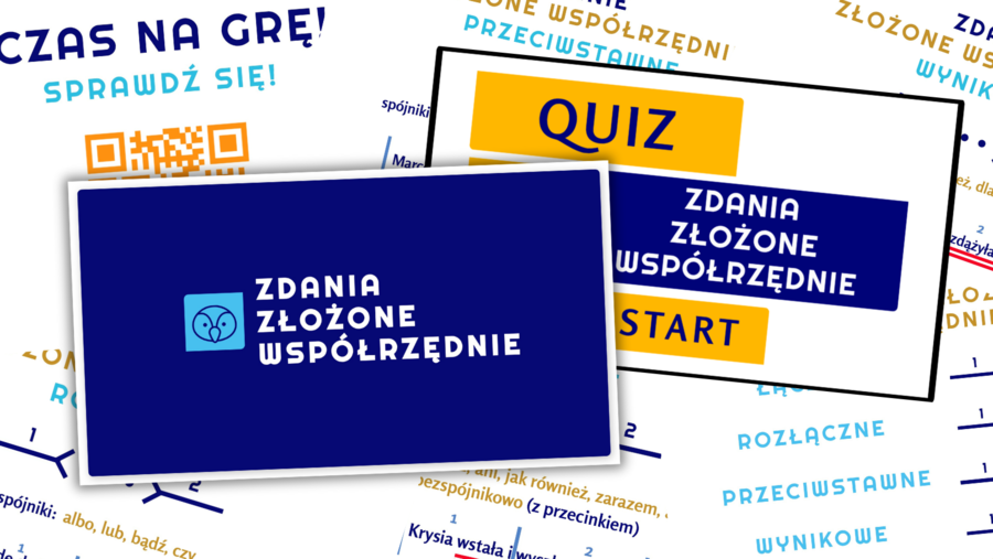 Zdania złożone współrzednie - materiał i gra