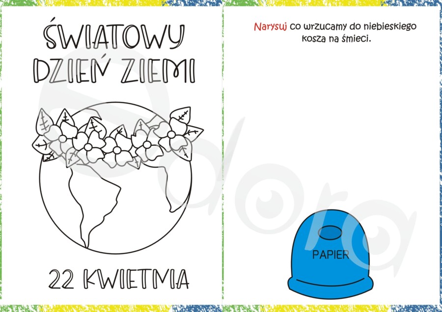 Przedszkole. Dzień ziemi, segregacja śmieci.
