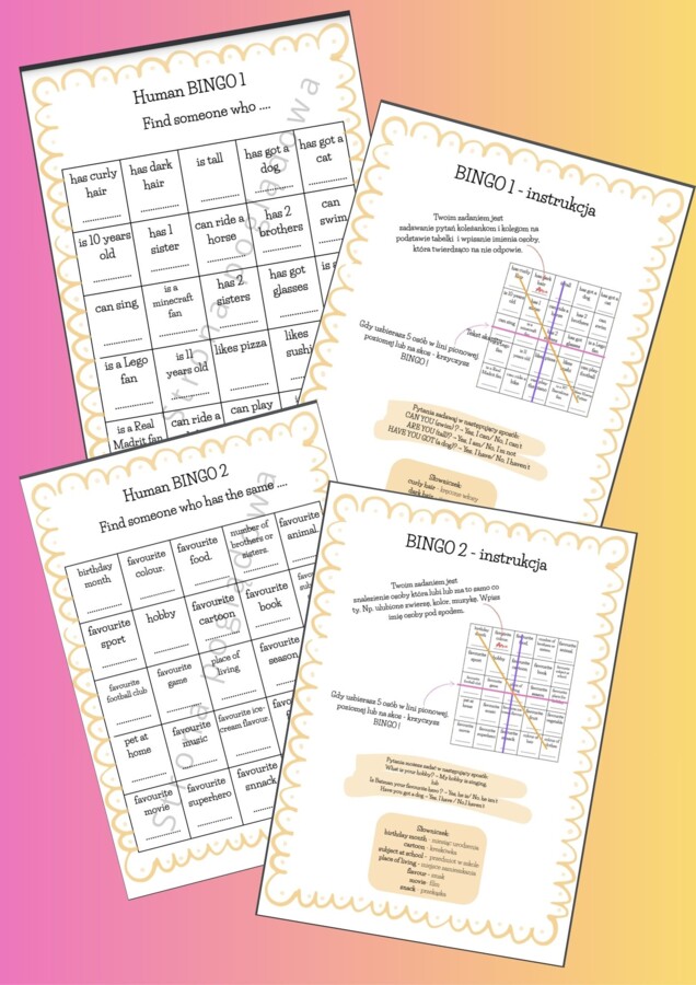 Human Bingo - Let me know you better