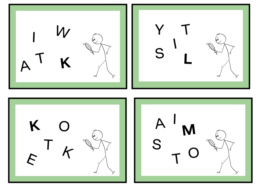 Detektyw- gra językowa (część 2), 32 karty