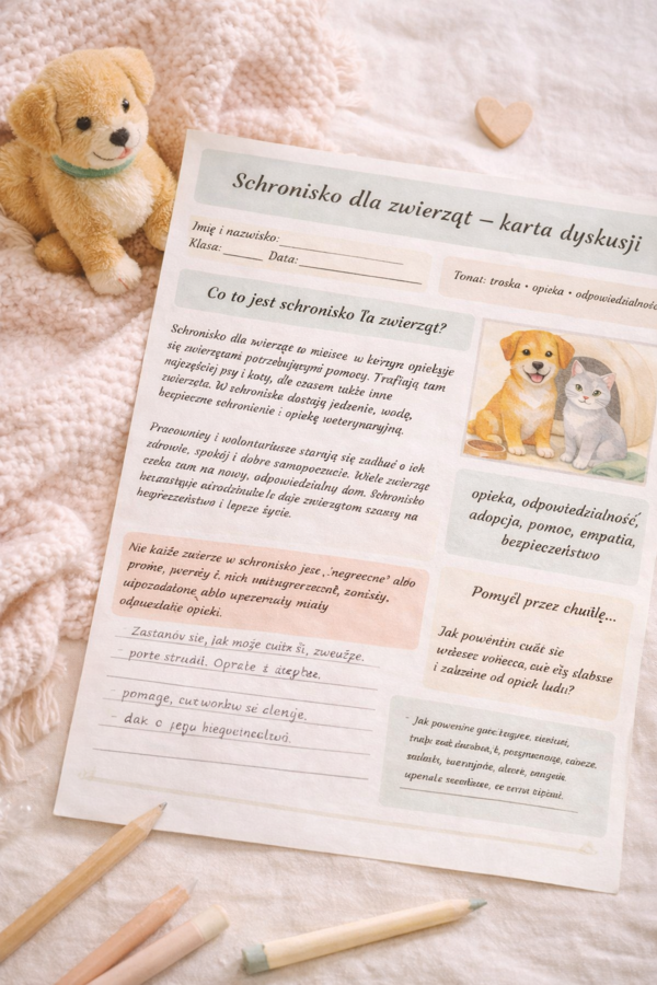 Schronisko dla zwierząt – karta dyskusji