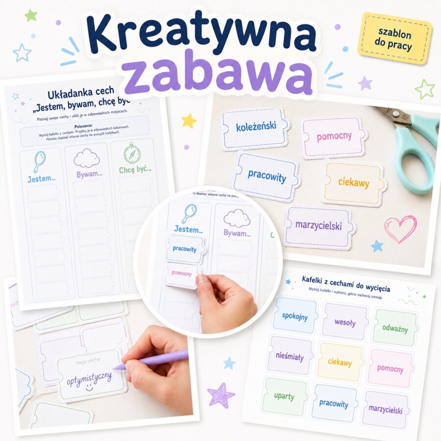 Układanka cech. Jestem, bywam, chcę być