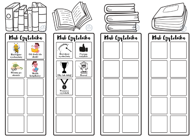 Zakładki Klubu Czytelnika + naklejki