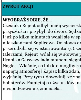 OPOWIADANIE TWÓRCZE- ĆWICZENIE POSZCZEGÓLNYCH ELEMENTÓW TWÓRCZYCH