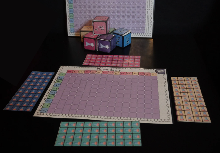 Klasa 7 i 8. Chemia. Gra planszowa - "Słone kości"