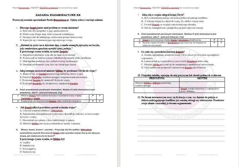 Paweł Beręsewicz "Nędzny tchórz"_zestaw materiałów do lekcji