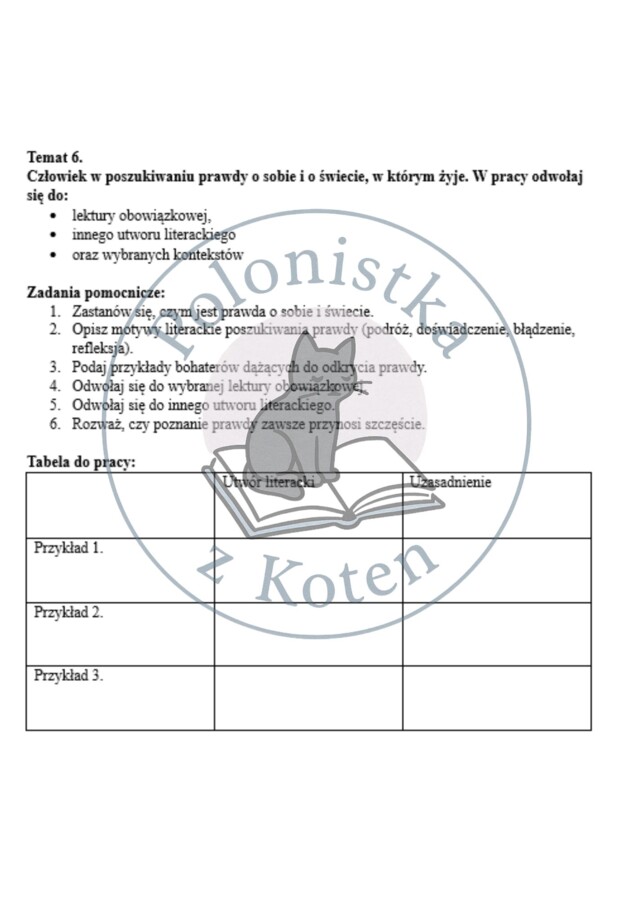 Schematy pisania rozprawek poziom podstawowy