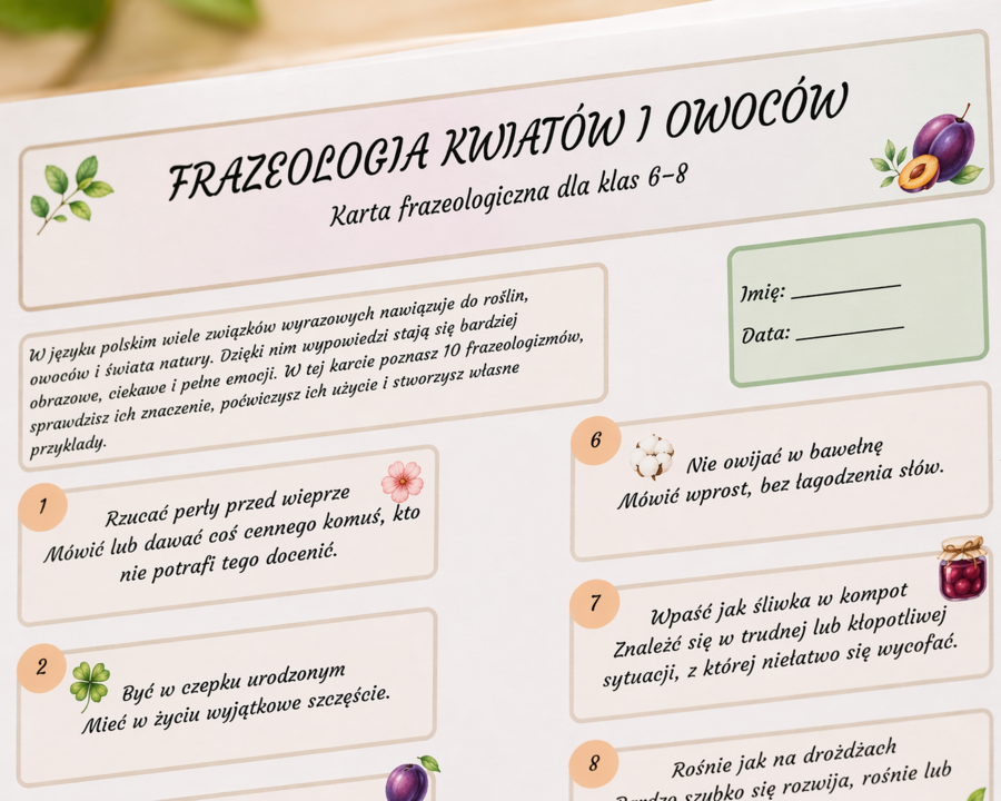 Frazeologia kwiatów i owoców