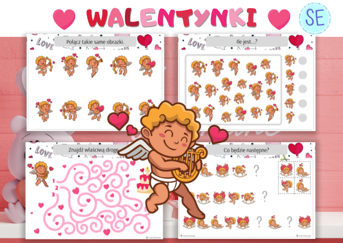 Walentynki - zestaw zadań