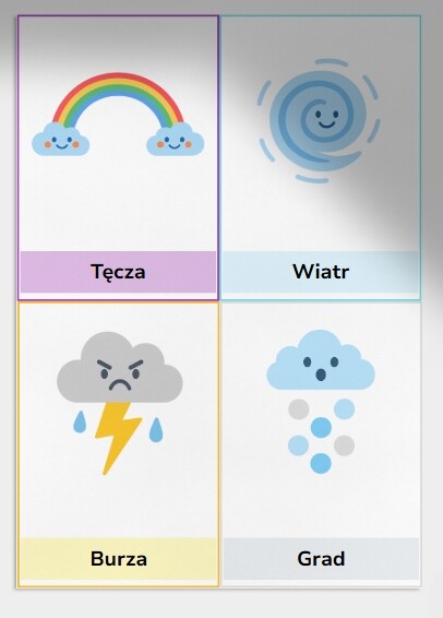 Karty Obrazkowe „Pogoda”