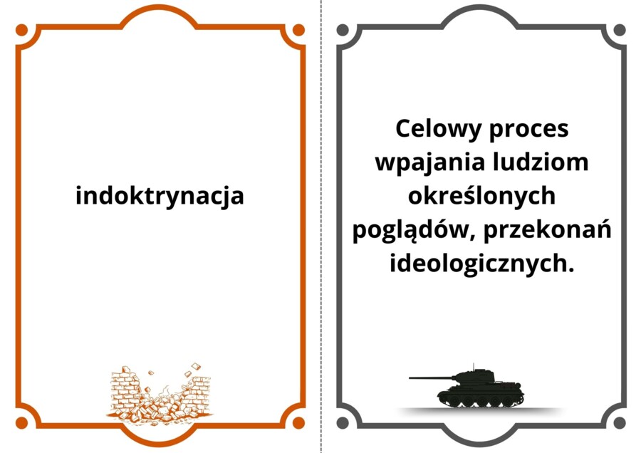 Fiszki, literatura wojenna, 14 pojęć oraz jeden pusty zestaw, pdf