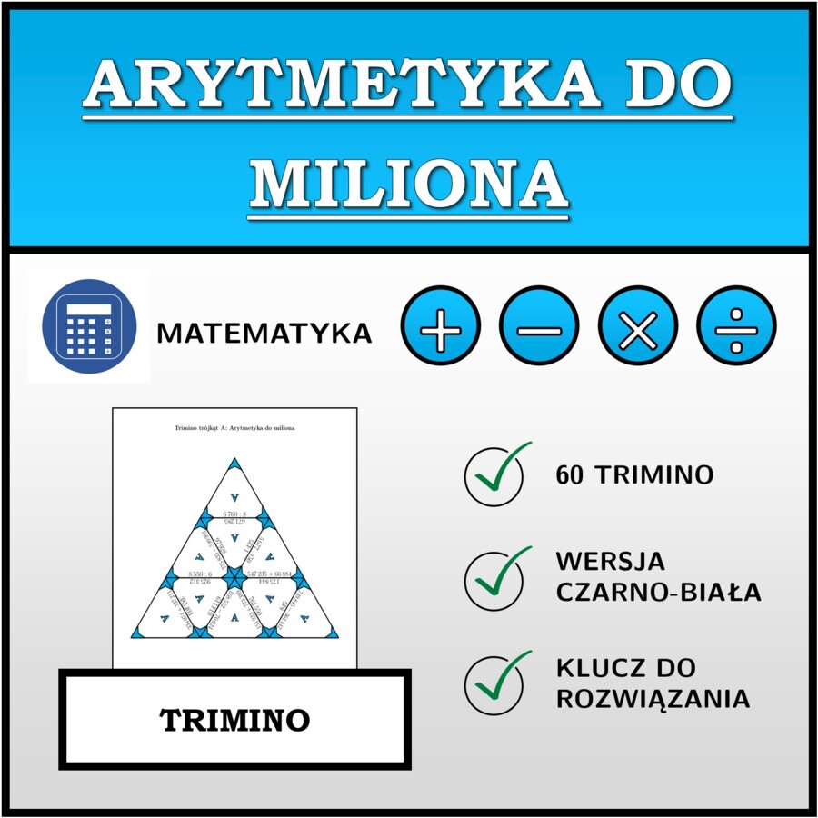 Trimino - Arytmetyka do miliona | matematyka