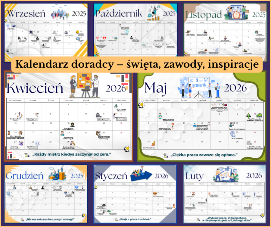 Kalendarz doradcy - święta, zawody, inspiracje.
