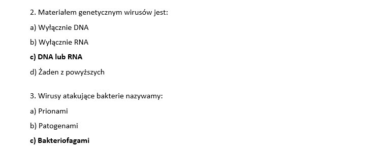 Test- wirusy i ich wpływ na zdrowie człowieka