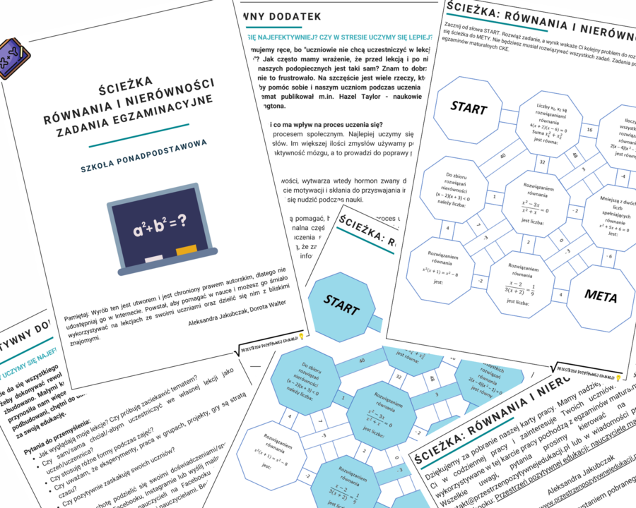 Równania i nierówności - ścieżka/labirynt