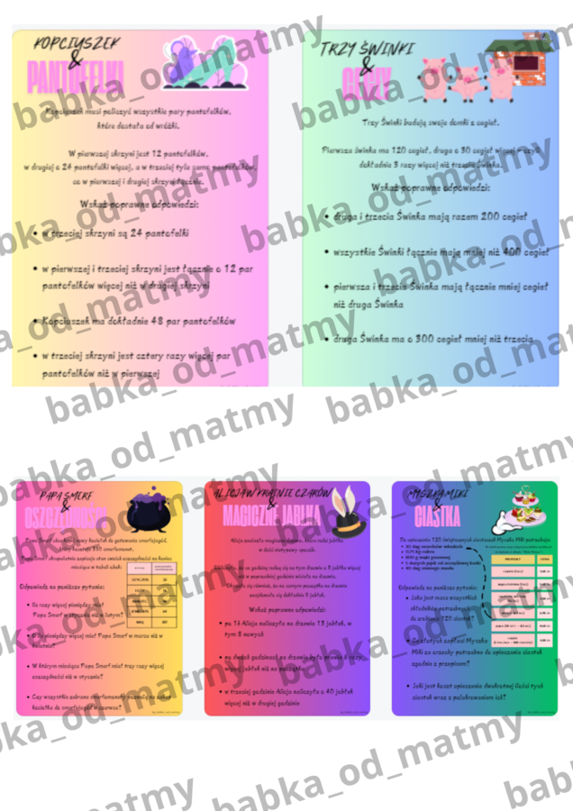 Matematyczny Dzień Postaci z Bajek!