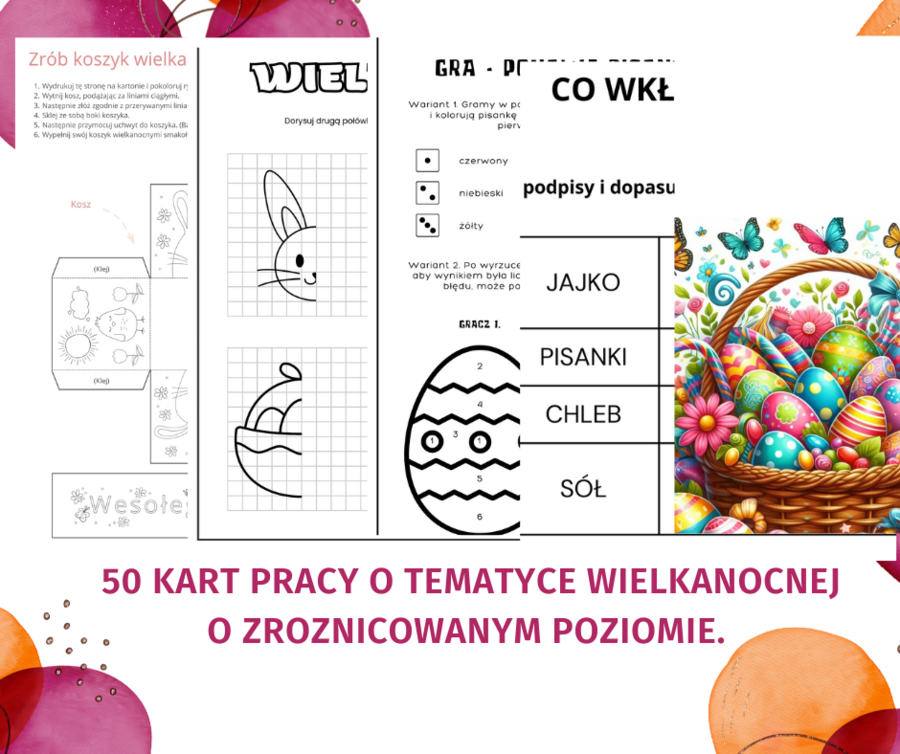 Wielkanoc, 50 kart pracy.