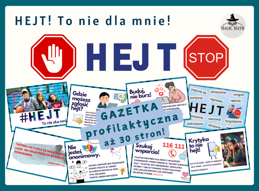 "HEJT! To nie dla mnie!" Gazetka szkolna do druku - 30 stron!