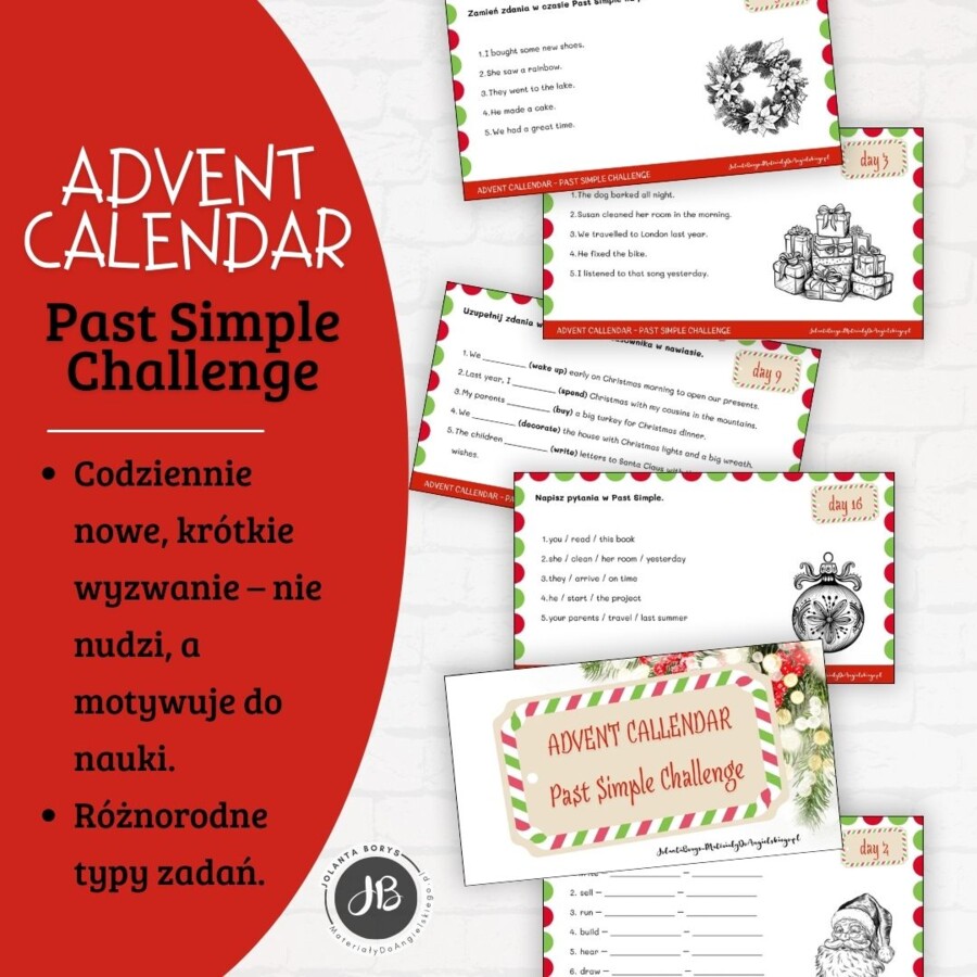 ADVENT CALENDAR – PAST SIMPLE CHALLENGE